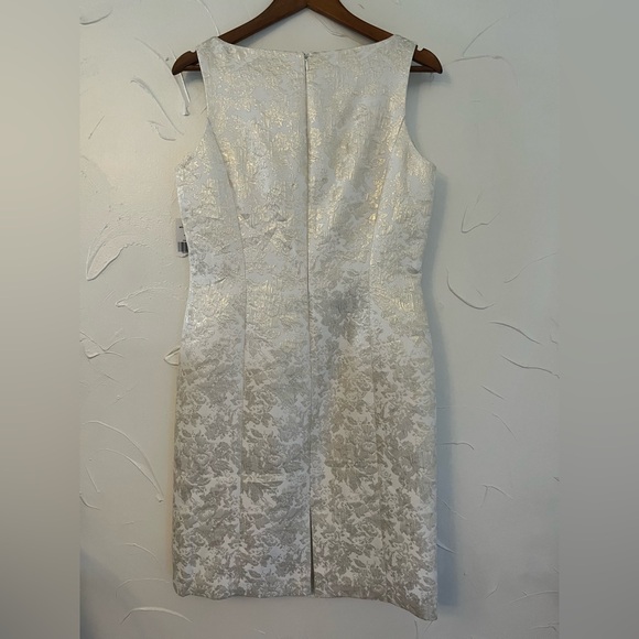 NWT TAHARI Arthur S Levine Champagne & Gold Formal Dress SZ 8 - Picture 2 of 13